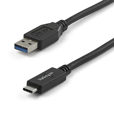 1m (3.3ft) USB-A to USB-C Charging Cable, Charge & Sync, USB 10Gbps, USB A to USB C Data Cord, M/M, Black