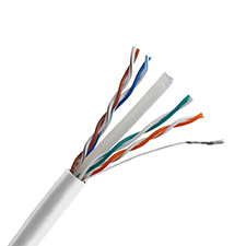 Cat 6 550MHz Unshielded Plenum Wire - /ft. Nest in Box (White) 