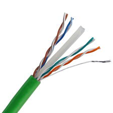 Cat 6 550MHz Unshielded Wire - /ft. Nest in Box (Green)