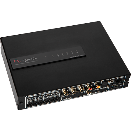 6-Channel/3-Zone 50W POE++ Amplifier DSP-Configurable with MoIP Streaming Capability Built-In