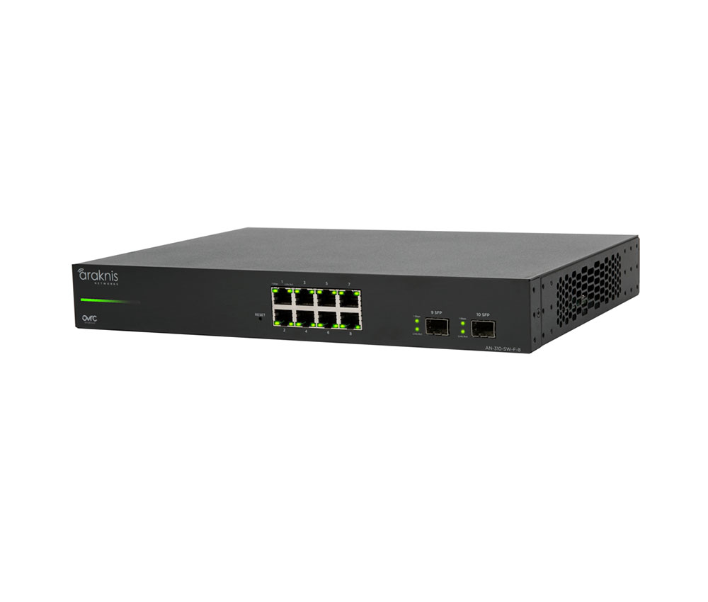 310 Series L2 Managed Gigabit Switch | 8 + 2 Front Ports