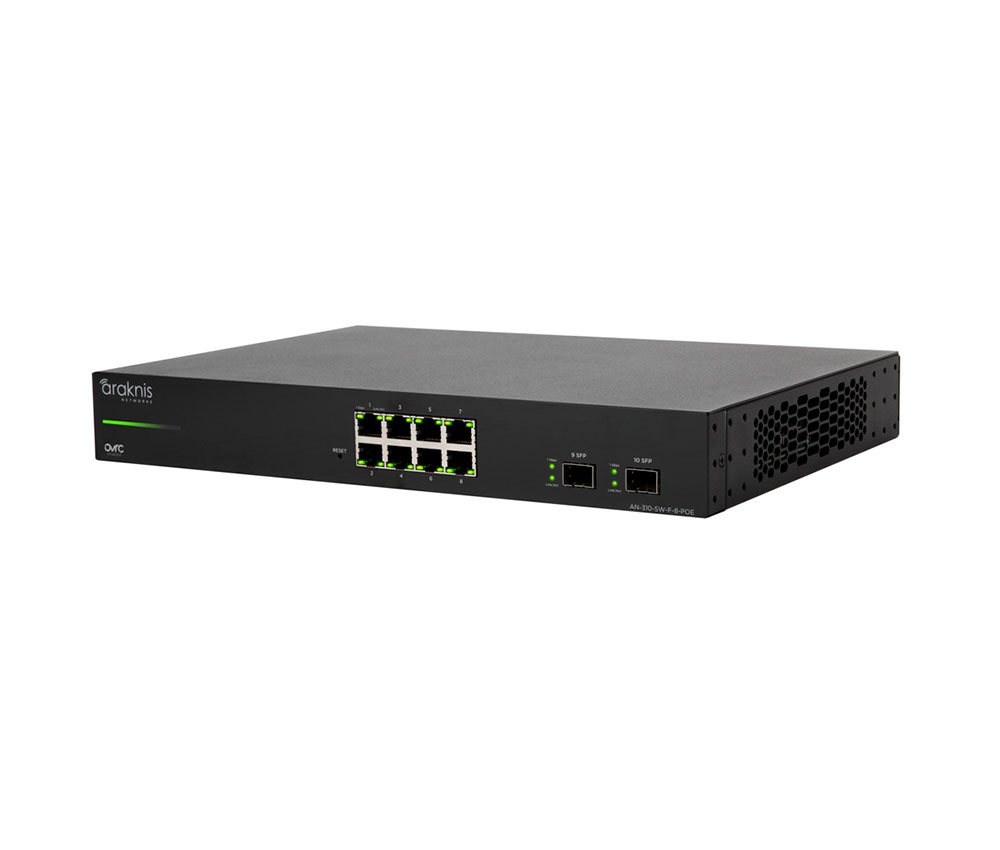 310 Series L2 Managed Gigabit Switch with Full PoE+ | 8 + 2 Front Ports