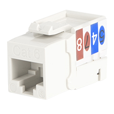 Cat 6 RJ45 UTP Keystone Insert - 90 Degree (White)