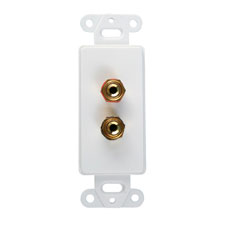 [WP-DEC-SPK1PR-WH] Decora Strap with 1-Pair of Gold-Plated Five-Way Speaker Binding Posts