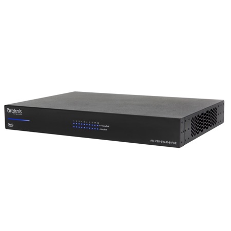 [AN-220-SW-R-8-POE] 220 Series L2 Managed Gigabit Switch with Partial PoE+ | 8 + 2 Rear Ports