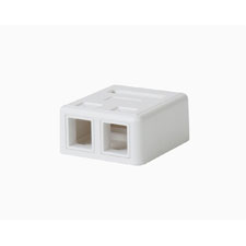 [WP-SMB2-WH] Surface Mount Box - White (2 Port) 